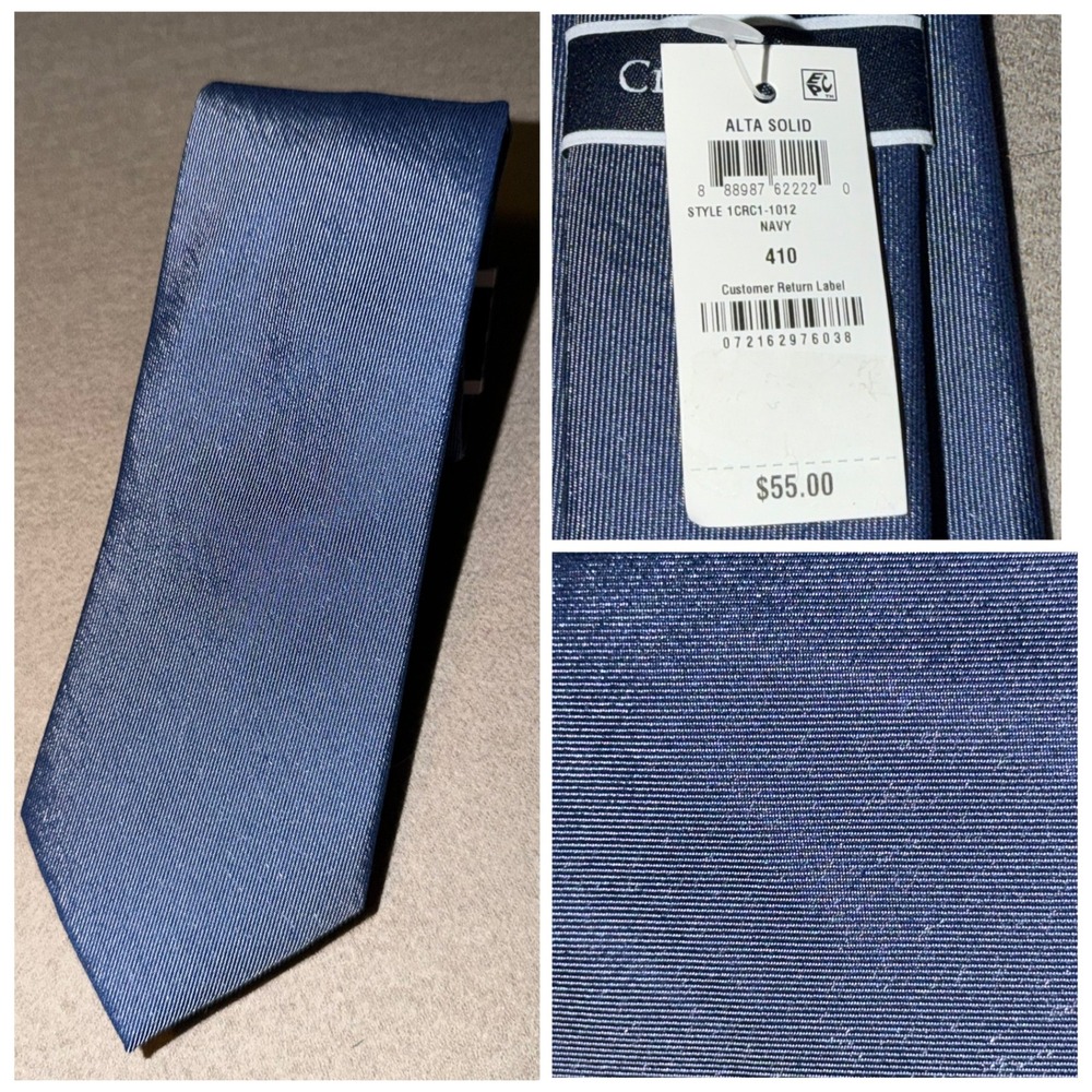 Club Room Men's‎ Navy Blue Textured Necktie, NWT